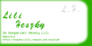 lili heszky business card